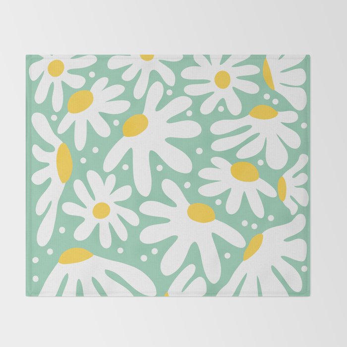 Daisy composition Throw Blanket Gallery Image 2