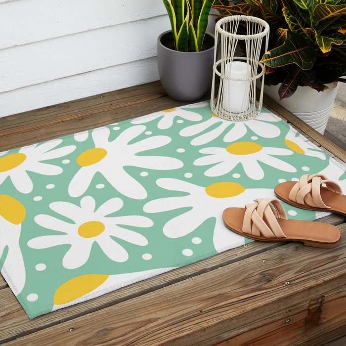 Daisy composition Outdoor Rug Gallery Image 2