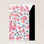 Cherry Blossoms - Pink & Black Palette Stationery Card Gallery Image 2