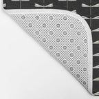 Dragonfly Pattern VII Black Bath Mat Gallery Image 2