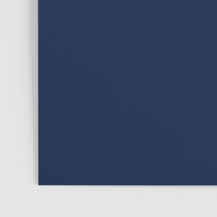 Fish Stripe 6 Minimalist Midcentury Modern Ocean Pattern in White and Nautical Navy Blue Poster Gallery Image 3