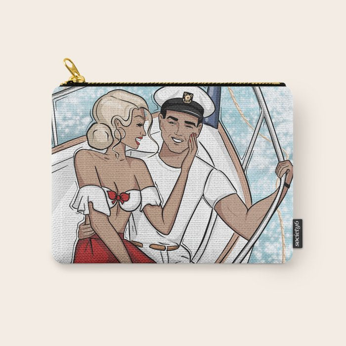 Lovers on a Sailboat Carry All Pouch Gallery Image 1