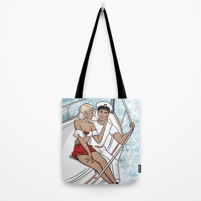 Lovers on a Sailboat Tote Bag Gallery Image 2