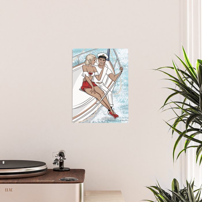 Lovers on a Sailboat Poster Gallery Image 2