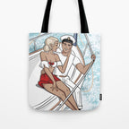Lovers on a Sailboat Tote Bag Gallery Image 1