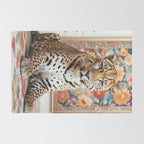 Summer Home, Leopard Tiger Cheetah Indoors Moroccan Rug, Photography Eclectic Wildlife Animals, Home Pets Wild Cats Rug Gallery Image 2