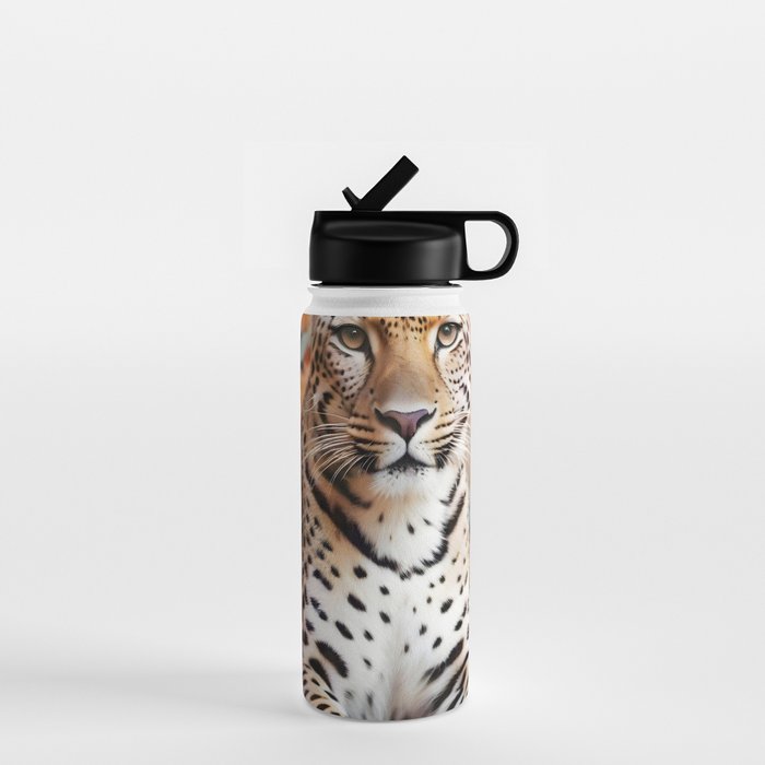 Summer Home, Leopard Tiger Cheetah Indoors Moroccan Rug, Photography Eclectic Wildlife Animals, Home Pets Wild Cats Water Bottle Gallery Image 1
