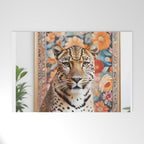 Summer Home, Leopard Tiger Cheetah Indoors Moroccan Rug, Photography Eclectic Wildlife Animals, Home Pets Wild Cats Welcome Mat Gallery Image 1