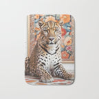 Summer Home, Leopard Tiger Cheetah Indoors Moroccan Rug, Photography Eclectic Wildlife Animals, Home Pets Wild Cats Bath Mat Gallery Image 1