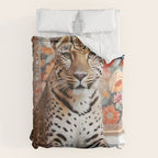 Summer Home, Leopard Tiger Cheetah Indoors Moroccan Rug, Photography Eclectic Wildlife Animals, Home Pets Wild Cats Comforter Gallery Image 6