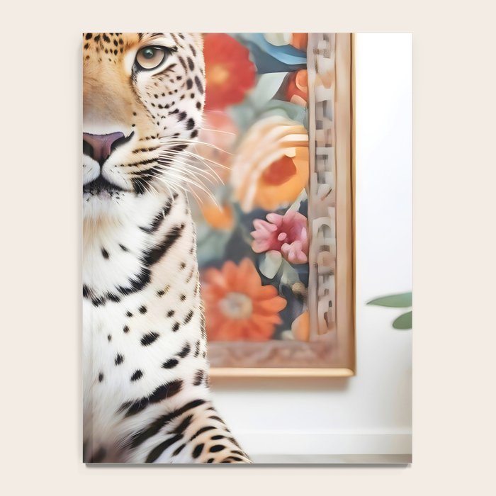 Summer Home, Leopard Tiger Cheetah Indoors Moroccan Rug, Photography Eclectic Wildlife Animals, Home Pets Wild Cats Notebook Gallery Image 4