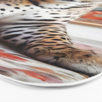 Summer Home, Leopard Tiger Cheetah Indoors Moroccan Rug, Photography Eclectic Wildlife Animals, Home Pets Wild Cats Bath Mat Gallery Image 3