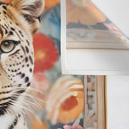 Summer Home, Leopard Tiger Cheetah Indoors Moroccan Rug, Photography Eclectic Wildlife Animals, Home Pets Wild Cats Wall Tapestry Gallery Image 3