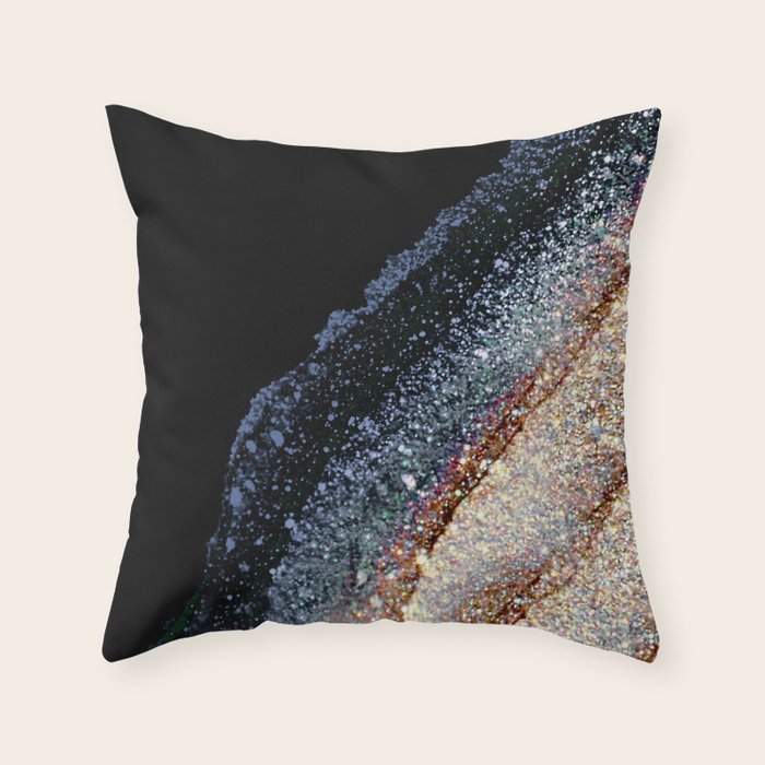 FLAWLESS GREY & GOLD Throw Pillow Gallery Image 6
