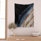 FLAWLESS GREY & GOLD Wall Tapestry Gallery Image 2