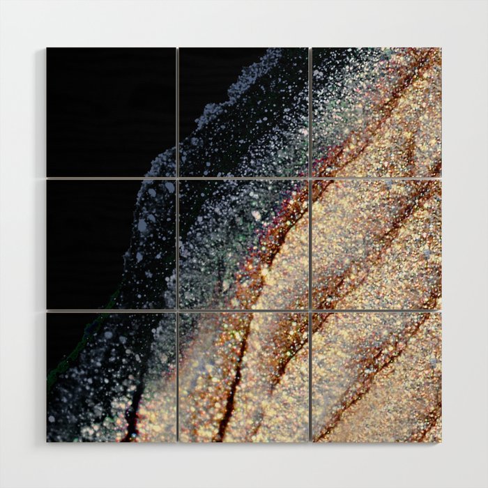 FLAWLESS GREY & GOLD Wood Wall Art Gallery Image 1