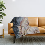 FLAWLESS GREY & GOLD Throw Blanket Gallery Image 1