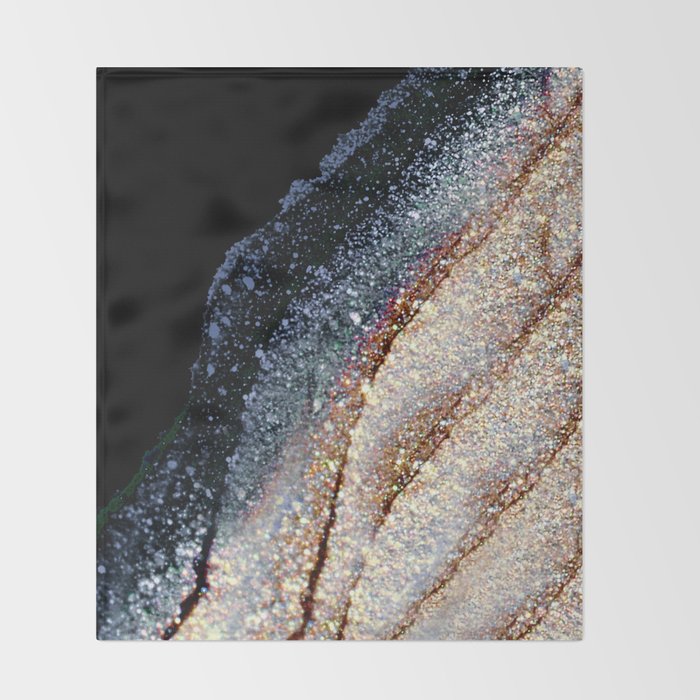 FLAWLESS GREY & GOLD Throw Blanket Gallery Image 2