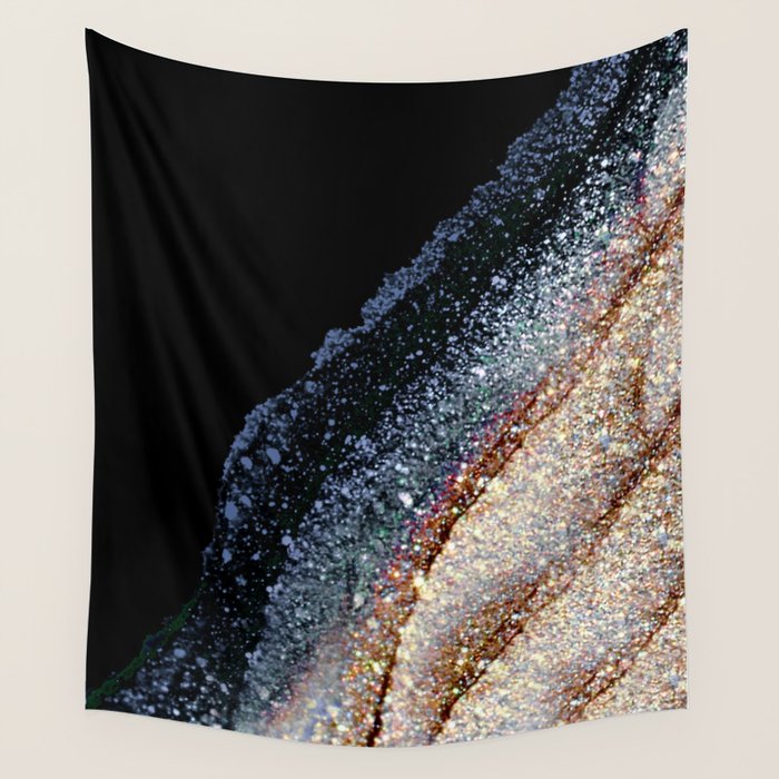 FLAWLESS GREY & GOLD Wall Tapestry Gallery Image 4