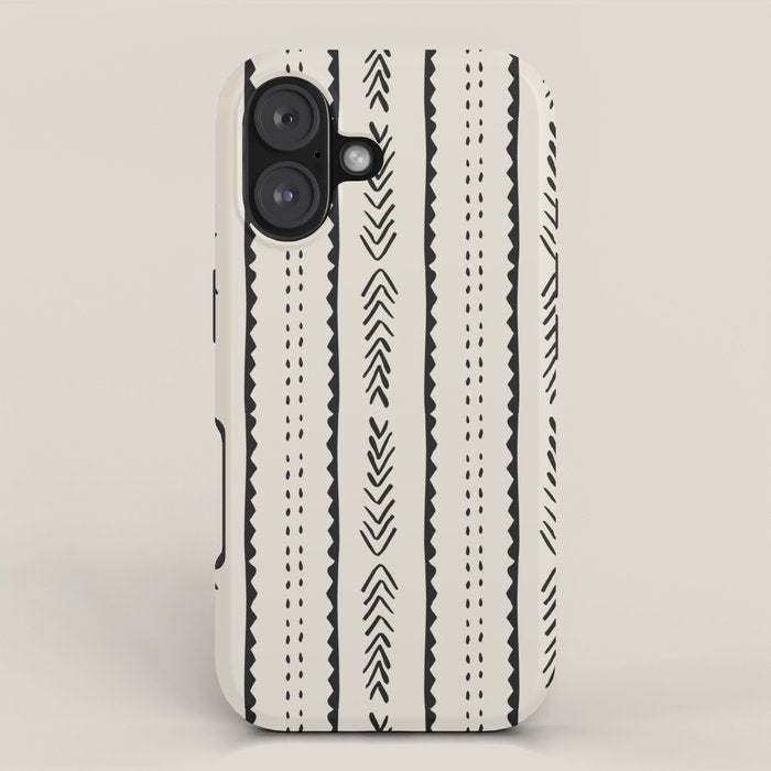 Ivory Mud Cloth Pattern iPhone Case Gallery Image 1