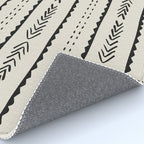 Ivory Mud Cloth Pattern Rug Gallery Image 4