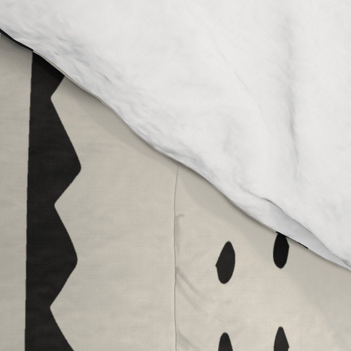 Ivory Mud Cloth Pattern Comforter Gallery Image 4