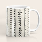 Ivory Mud Cloth Pattern Coffee Mug Gallery Image 1