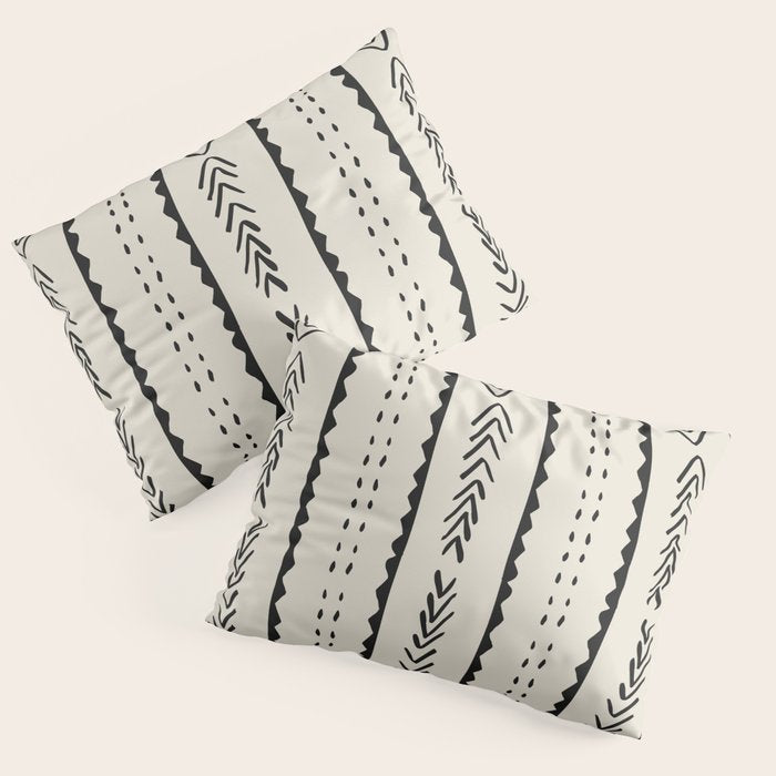 Ivory Mud Cloth Pattern Pillow Sham Gallery Image 3