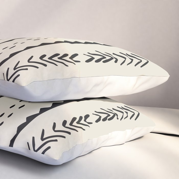 Ivory Mud Cloth Pattern Pillow Sham Gallery Image 3