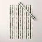 Ivory Mud Cloth Pattern Wrapping Paper Gallery Image 1