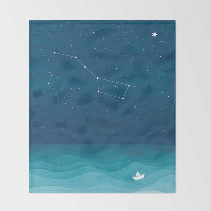 Big Dipper constellation Throw Blanket Gallery Image 2