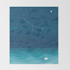 Big Dipper constellation Throw Blanket Gallery Image 2