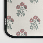 Vintage Sketched Block Print Floral - Green Raspberry Laptop Sleeve Gallery Image 3