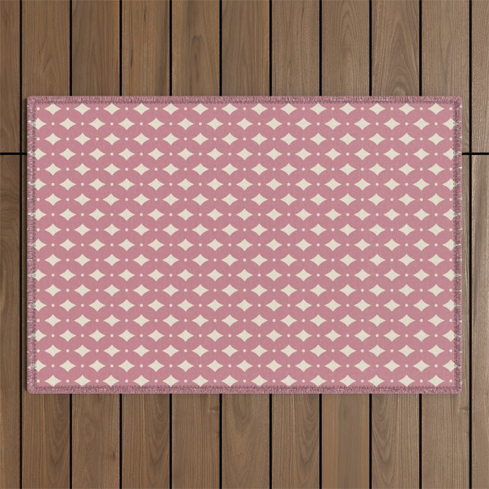 Vintage Stars VI Rose Outdoor Rug Gallery Image 1