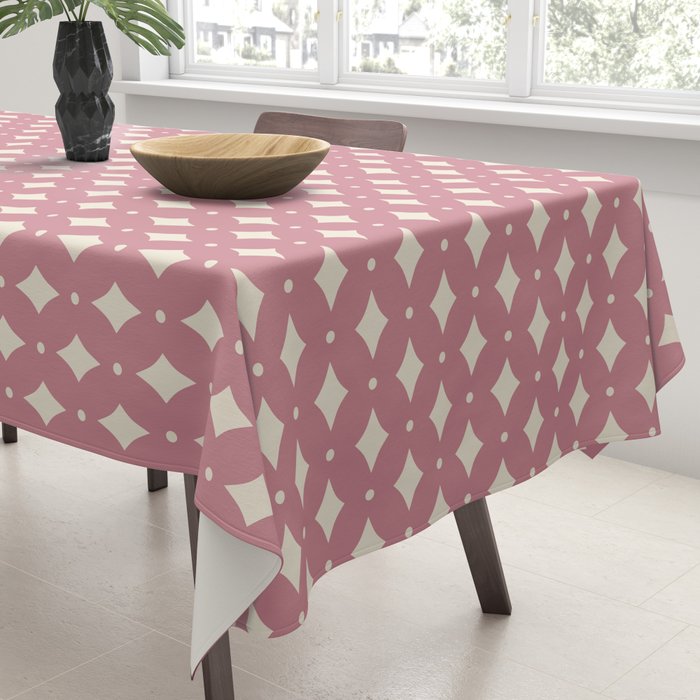 Vintage Stars VI Rose Tablecloth Gallery Image 3