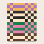 Retro 70s Checkerboard & Stripes Notebook Gallery Image 4