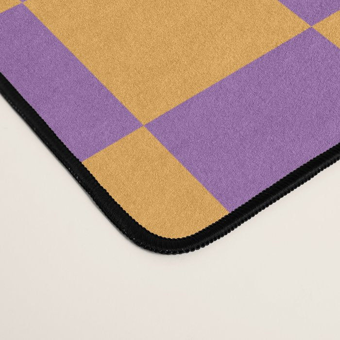 Retro 70s Checkerboard & Stripes Desk Mat Gallery Image 4