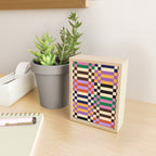 Retro 70s Checkerboard & Stripes Mini Art Print Gallery Image 2