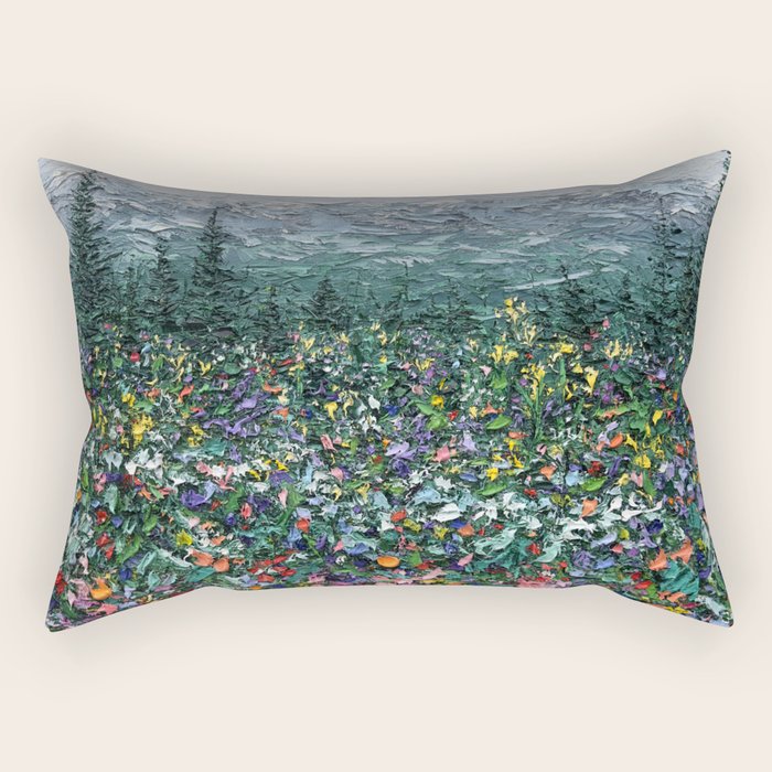 Ridgeline Wildflowers Rectangular Pillow Gallery Image 2