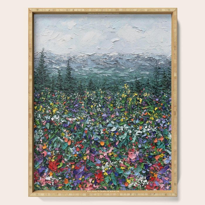 Ridgeline Wildflowers Serving Tray Gallery Image 1