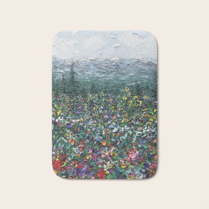 Ridgeline Wildflowers Bath Mat Gallery Image 1