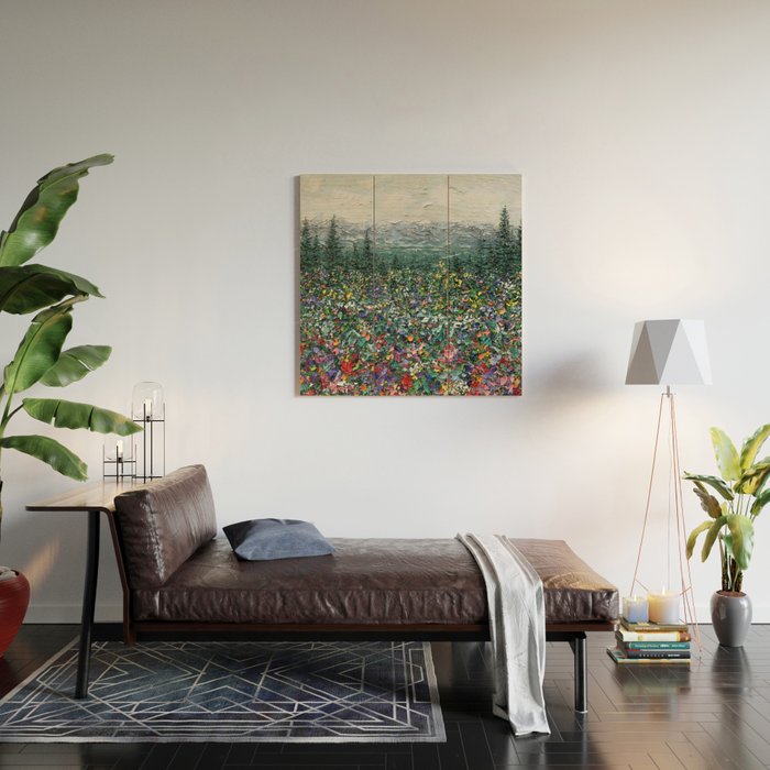 Ridgeline Wildflowers Wood Wall Art Gallery Image 2