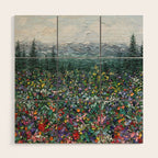 Ridgeline Wildflowers Wood Wall Art Gallery Image 1