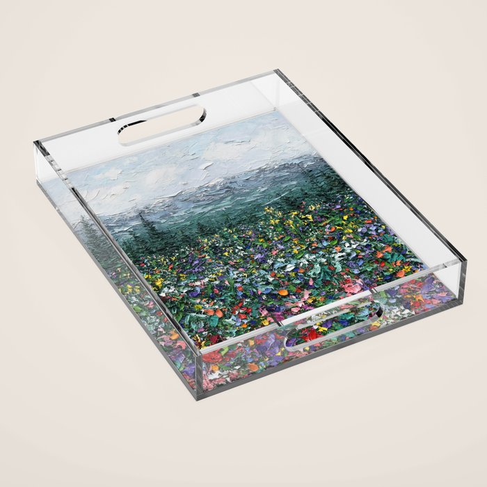 Ridgeline Wildflowers Acrylic Tray Gallery Image 1