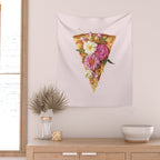 FLORAL PIZZA Wall Tapestry Gallery Image 2