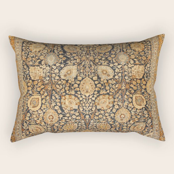 Tabriz Antique Boho Persian Rug Print Rectangular Pillow Gallery Image 1