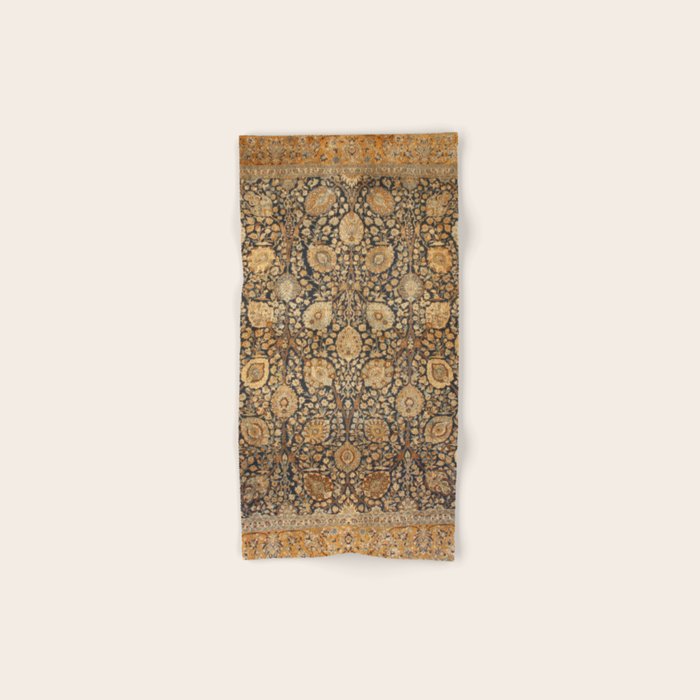 Tabriz Antique Boho Persian Rug Print Bath Towel Gallery Image 1