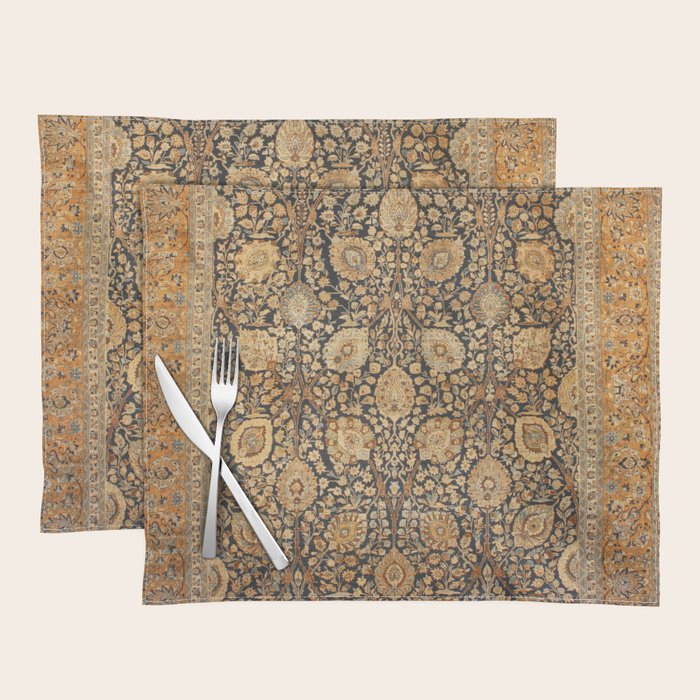 Tabriz Antique Boho Persian Rug Print Placemat Gallery Image 1