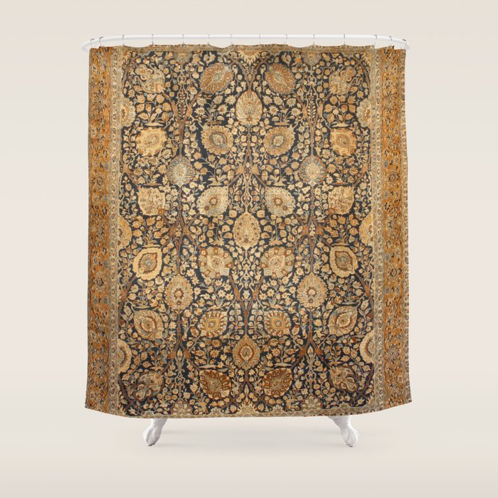 Tabriz Antique Boho Persian Rug Print Shower Curtain Gallery Image 1