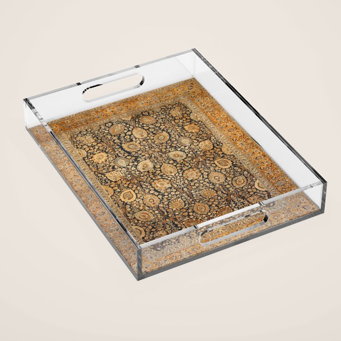 Tabriz Antique Boho Persian Rug Print Acrylic Tray Gallery Image 1